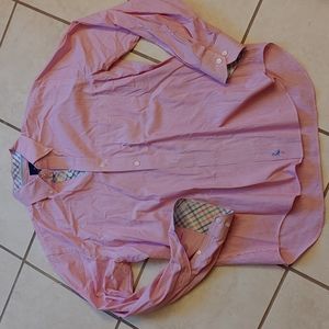 2/$30 Tailorbyrd Lightred striped buttonup